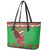 Personalized Wales Nadolig Llawen Leather Tote Bag Welsh Dragon Mascot - Merry Xmas - Wonder Print Shop