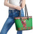 Personalized Wales Nadolig Llawen Leather Tote Bag Welsh Dragon Mascot - Merry Xmas - Wonder Print Shop