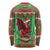 Personalized Wales Nadolig Llawen Long Sleeve Shirt Welsh Dragon Mascot - Merry Xmas - Wonder Print Shop