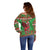 Personalized Wales Nadolig Llawen Off Shoulder Sweater Welsh Dragon Mascot - Merry Xmas - Wonder Print Shop