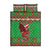 Personalized Wales Nadolig Llawen Quilt Bed Set Welsh Dragon Mascot - Merry Xmas