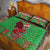 Personalized Wales Nadolig Llawen Quilt Bed Set Welsh Dragon Mascot - Merry Xmas