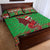 Personalized Wales Nadolig Llawen Quilt Bed Set Welsh Dragon Mascot - Merry Xmas