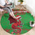 Personalized Wales Nadolig Llawen Round Carpet Welsh Dragon Mascot - Merry Xmas