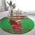 Personalized Wales Nadolig Llawen Round Carpet Welsh Dragon Mascot - Merry Xmas