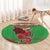 Personalized Wales Nadolig Llawen Round Carpet Welsh Dragon Mascot - Merry Xmas