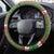 Wales Nadolig Llawen Steering Wheel Cover Welsh Dragon Mascot - Merry Xmas - Wonder Print Shop