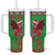 Personalized Wales Nadolig Llawen Tumbler With Handle Welsh Dragon mascot - Merry Xmas