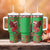 Personalized Wales Nadolig Llawen Tumbler With Handle Welsh Dragon mascot - Merry Xmas