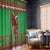 Personalized Wales Nadolig Llawen Window Curtain Welsh Dragon Mascot - Merry Xmas