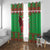 Personalized Wales Nadolig Llawen Window Curtain Welsh Dragon Mascot - Merry Xmas