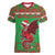 Personalized Wales Nadolig Llawen Women V-Neck T-Shirt Welsh Dragon Mascot - Merry Xmas