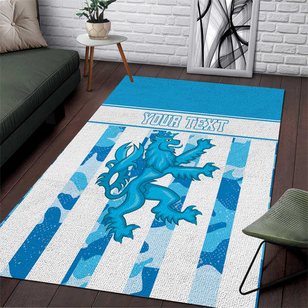 Personalized Luxembourg Area Rug Roude Leiw Grunge Style