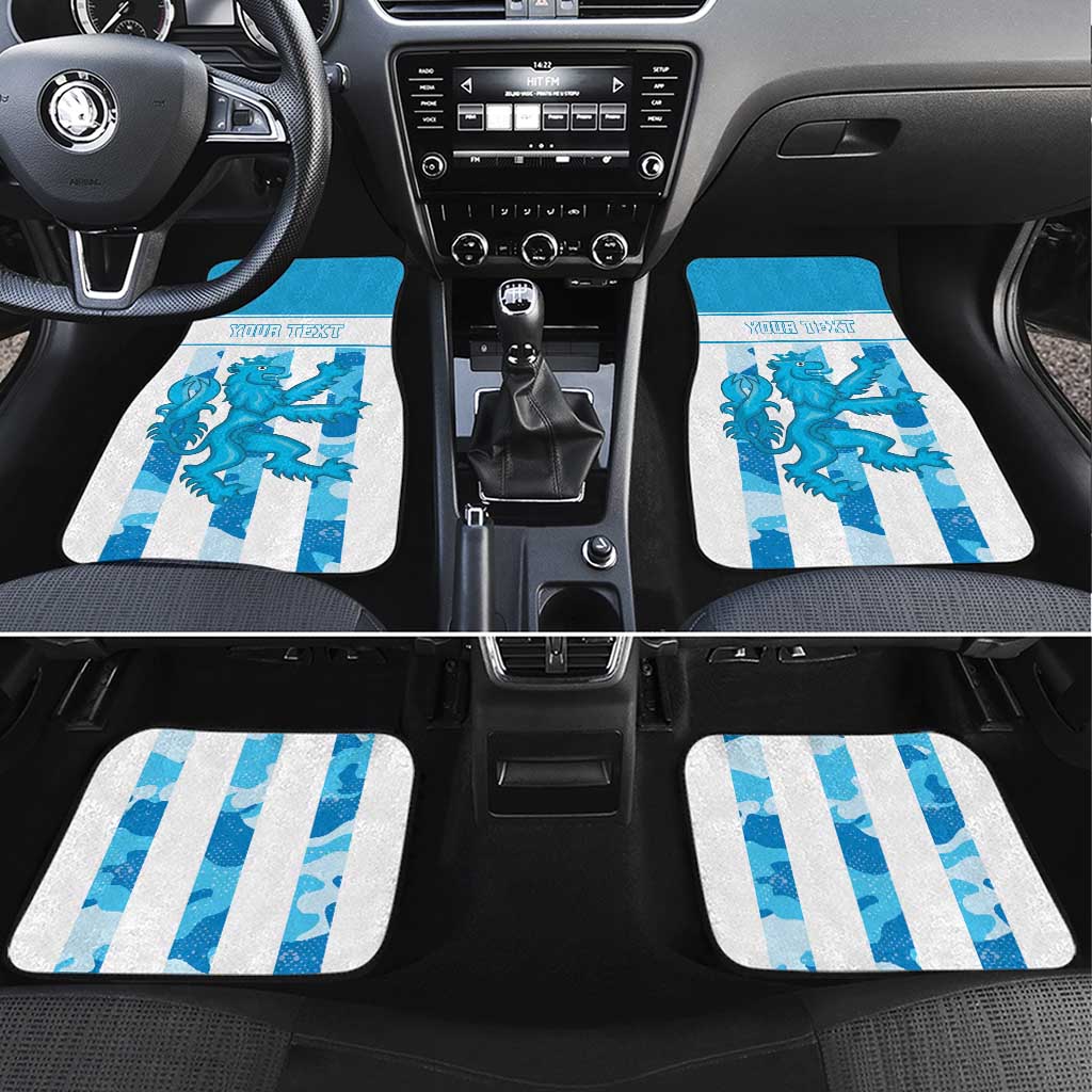 Personalized Luxembourg Car Mats Roude Leiw Grunge Style - Wonder Print Shop