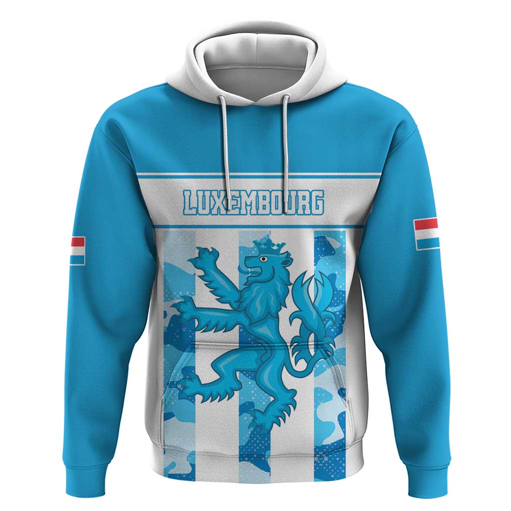 Personalized Luxembourg Hoodie Roude Leiw Grunge Style - Wonder Print Shop