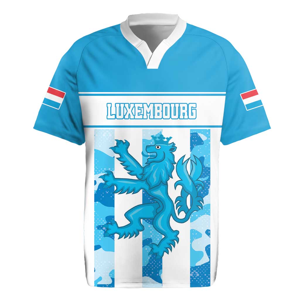 Personalized Luxembourg Rugby Jersey Roude Leiw Grunge Style - Wonder Print Shop