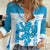 Personalized Luxembourg Women Casual Shirt Roude Leiw Grunge Style