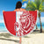 Custom Luxembourg Football Beach Blanket Les Lions Rouges - Wonder Print Shop