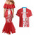 Custom Luxembourg Football Couples Matching Mermaid Dress and Hawaiian Shirt Les Lions Rouges - Wonder Print Shop