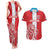 Custom Luxembourg Football Couples Matching Tank Maxi Dress and Hawaiian Shirt Les Lions Rouges - Wonder Print Shop