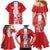 Custom Luxembourg Football Family Matching Mermaid Dress and Hawaiian Shirt Les Lions Rouges - Wonder Print Shop