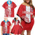 Custom Luxembourg Football Family Matching Off Shoulder Short Dress and Hawaiian Shirt Les Lions Rouges - Wonder Print Shop