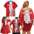 Custom Luxembourg Football Family Matching Off Shoulder Short Dress and Hawaiian Shirt Les Lions Rouges - Wonder Print Shop