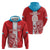 Custom Luxembourg Football Hoodie Les Lions Rouges - Wonder Print Shop