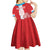 Custom Luxembourg Football Kid Short Sleeve Dress Les Lions Rouges - Wonder Print Shop