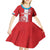 Custom Luxembourg Football Kid Short Sleeve Dress Les Lions Rouges - Wonder Print Shop