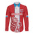 Custom Luxembourg Football Long Sleeve Button Shirt Les Lions Rouges - Wonder Print Shop