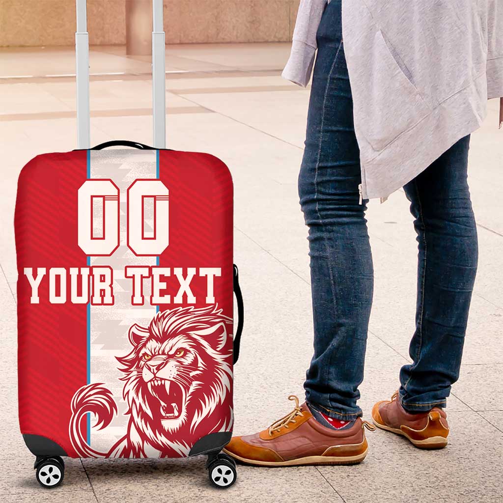 Custom Luxembourg Football Luggage Cover Les Lions Rouges