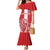 Custom Luxembourg Football Mermaid Dress Les Lions Rouges - Wonder Print Shop