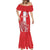 Custom Luxembourg Football Mermaid Dress Les Lions Rouges - Wonder Print Shop