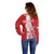 Custom Luxembourg Football Off Shoulder Sweater Les Lions Rouges