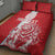 Custom Luxembourg Football Quilt Bed Set Les Lions Rouges - Wonder Print Shop