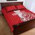 Custom Luxembourg Football Quilt Bed Set Les Lions Rouges - Wonder Print Shop