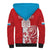 Custom Luxembourg Football Sherpa Hoodie Les Lions Rouges - Wonder Print Shop