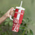 Custom Luxembourg Football Tumbler With Handle Les Lions Rouges