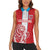 Custom Luxembourg Football Women Sleeveless Polo Shirt Les Lions Rouges - Wonder Print Shop