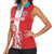 Custom Luxembourg Football Women Sleeveless Polo Shirt Les Lions Rouges - Wonder Print Shop