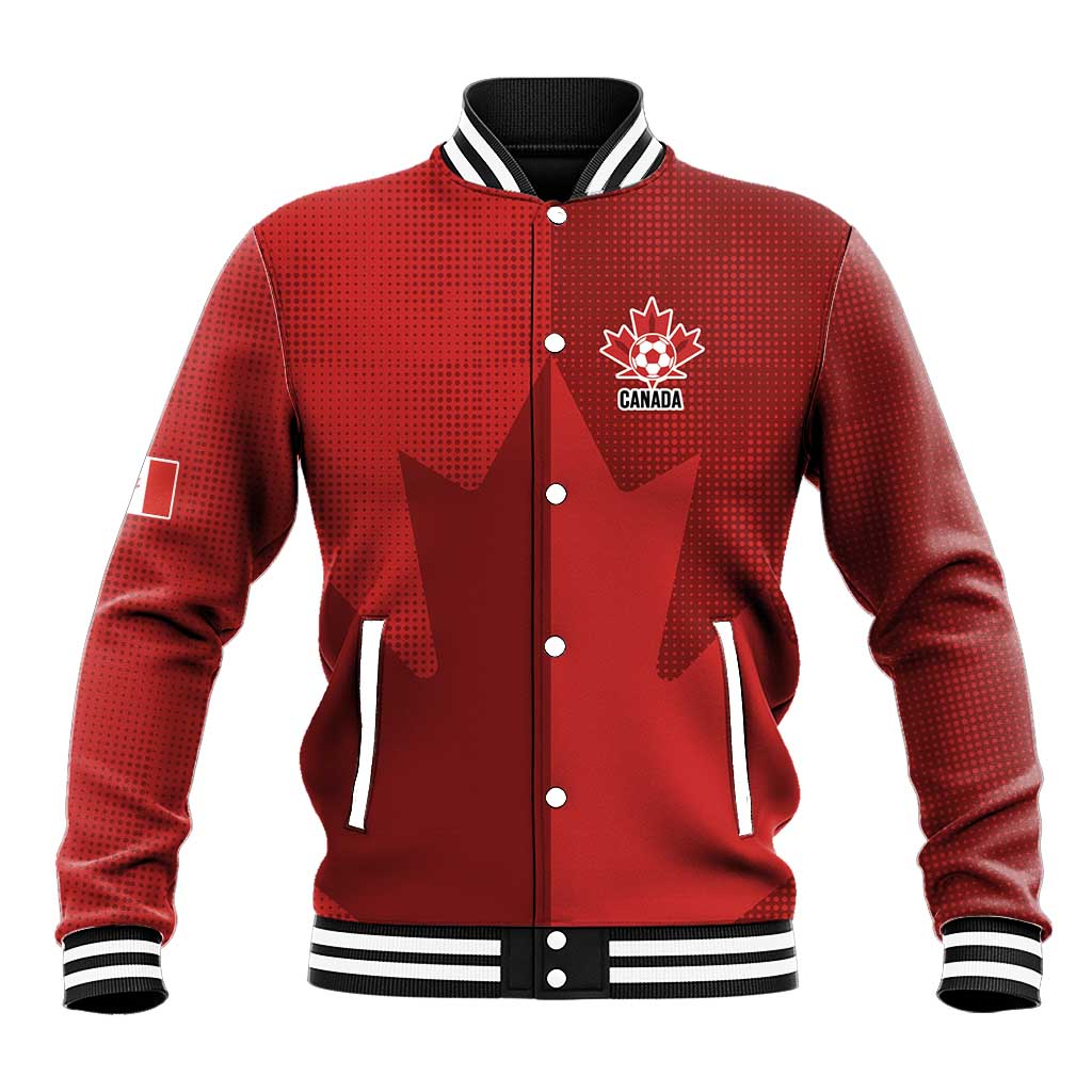 Canada Soccer Maple Leaf Custom Baseball Jacket Sporty Style - Wonder Print Shop