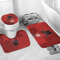 Canada Soccer Maple Leaf Custom Bathroom Set Sporty Style - Wonder Print Shop