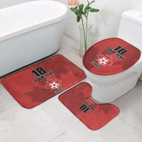 Canada Soccer Maple Leaf Custom Bathroom Set Sporty Style - Wonder Print Shop