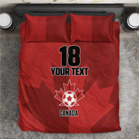 Canada Soccer Maple Leaf Custom Bedding Set Sporty Style - Wonder Print Shop