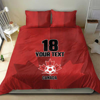 Canada Soccer Maple Leaf Custom Bedding Set Sporty Style - Wonder Print Shop