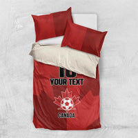 Canada Soccer Maple Leaf Custom Bedding Set Sporty Style - Wonder Print Shop