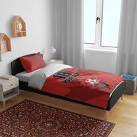 Canada Soccer Maple Leaf Custom Bedding Set Sporty Style - Wonder Print Shop
