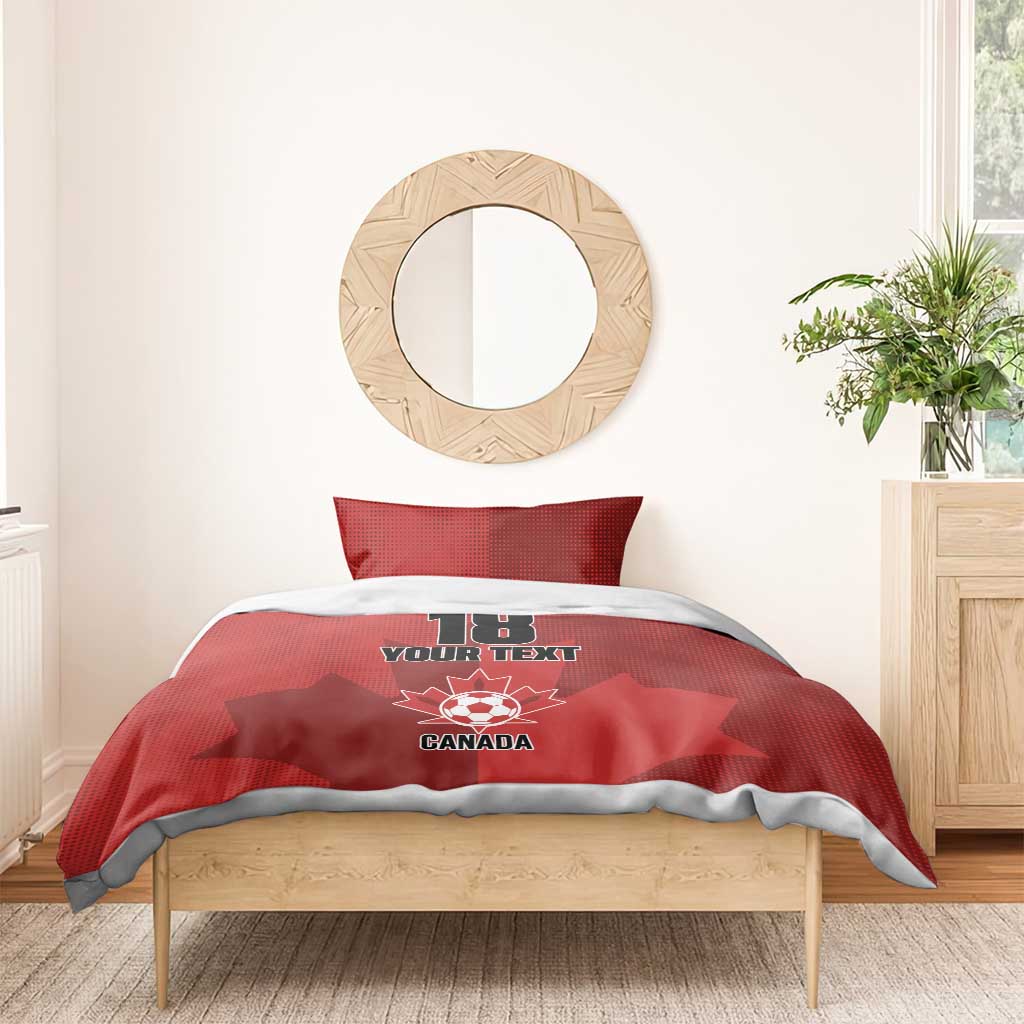 Canada Soccer Maple Leaf Custom Bedding Set Sporty Style - Wonder Print Shop