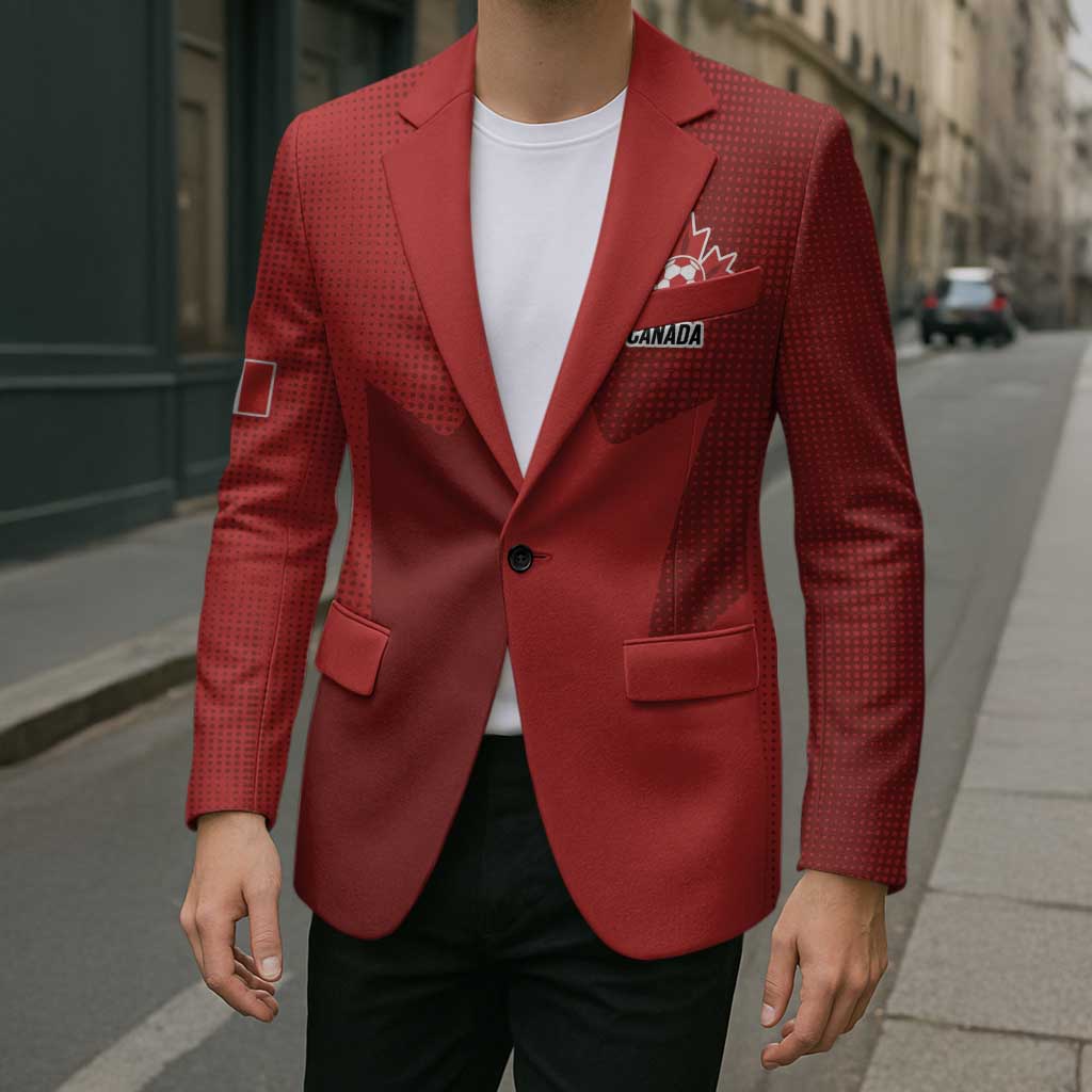 Canada Soccer Maple Leaf Custom Blazer Sporty Style - Wonder Print Shop